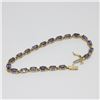 Image 1 : 14k Yellow Gold Cabochon Garnet Bracelet-3