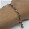 Image 4 : 14k Yellow Gold Cabochon Garnet Bracelet-3