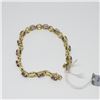 Image 3 : 14k Yellow Gold Cabochon Garnet Bracelet