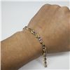 Image 5 : 14k Yellow Gold Cabochon Garnet Bracelet