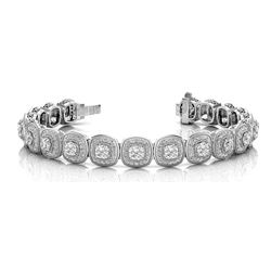 3 1/4 ct tw Diamond 14K W/Y/R Gold  Bracelet 17.8gm