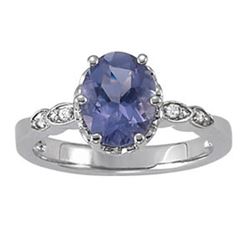 2.2ct Light Color Sapphire 14K White Gold Ring 4.63gm