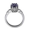 Image 2 : 2.2ct Light Color Sapphire 14K White Gold Ring 4.63gm