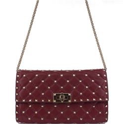 Valentino Garavani Quilted Rockstud Spike Chain Shoulder Bag