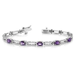 1ct Tanzanite 14K W/Y/R Gold  Bracelet 11.5gm