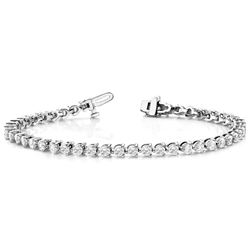2 ct tw Diamond 14K W/Y/R Gold  Bracelet 9.16gm
