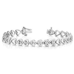 1/3 ct tw Diamond 14K W/Y/R Gold  Bracelet 13.8gm