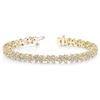 Image 2 : 4 1/6 ct tw Diamond 14K W/Y/R Gold  Bracelet 16.7gm