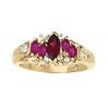 Image 1 : 0.5ct Ruby Treated 14K Yellow Gold Ring 4.15gm
