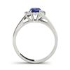 Image 3 : 0.3ct Sapphire 14K White Gold Ring 2.36gm