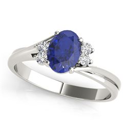 2.2ct Sapphire 14K White Gold Ring 2.67gm