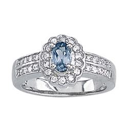 1.5ct Light Color Sapphire 14K White Gold Ring 8.32gm