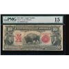 Image 1 : 1901 $10 Bison Legal Tender Note PMG 15