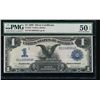 Image 1 : 1899 $1 Black Eagle Silver Certificate PMG 50EPQ
