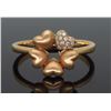 Image 1 : 14KT Rose Gold 0.05ctw Diamond Ring