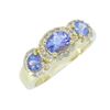 Image 2 : 14KT Yellow Gold Tanzanite and Diamond Ring