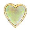 Image 1 : 14KT Yellow Gold 9.00ct Heart Shaped Opal and Diamond Ring