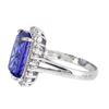 Image 2 : Platinum 8.27ct Tanzanite and Diamond Ring