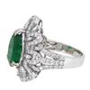 Image 2 : 18KT White Gold 3.57ct Emerald and Diamond Ring