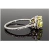 Image 8 : 14KT Two Tone Gold 1.42ct Fancy Light Yellow Diamond Ring