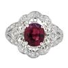 Image 1 : Platinum 1.84ct Tourmaline and Diamond Ring