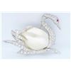 Image 1 : 14KT White Gold Pearl and Diamond Brooch