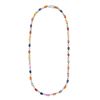 Image 1 : 14KT White Gold 18.50ctw Multi Color Sapphire and Diamond Necklace