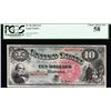 Image 1 : 1869 $10 Jackass Legal Tender Star Note PCGS 58