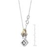 Image 2 : 18KT Two Tone Gold 0.29ctw Diamond Pendant with Chain