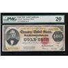 Image 1 : 1922 $100 Gold Certificate PMG 20