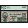 Image 1 : 1862 $1 Legal Tender Note PCGS 58PPQ