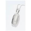 Image 2 : 14KT White Gold 0.625ctw Diamond Pendant with Chain