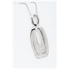 Image 3 : 14KT White Gold 0.625ctw Diamond Pendant with Chain