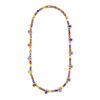 Image 1 : 14KT White Gold 37.90ctw Multi Color Sapphire and Diamond Necklace