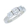 Image 2 : 14KT White Gold 1.28ctw Diamond Ring