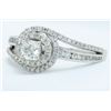 Image 1 : 14KT White Gold 0.68ctw Diamond Ring
