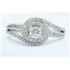 Image 2 : 14KT White Gold 0.68ctw Diamond Ring