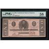 Image 1 : 1862 $1 Confederate States of America Note PMG 58