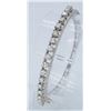 Image 7 : 14KT White Gold 1.10ctw Diamond Bracelet