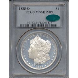 1885-O $1 Morgan Silver Dollar Coin PCGS MS64DMPL CAC