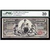 Image 1 : 1896 $2 Educational Silver Certificate PMG 30