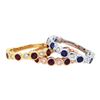 Image 2 : 14KT Tri Color Gold 2.51ctw Ruby, Blue Sapphire and Diamond Ring