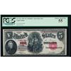 Image 1 : 1907 $5 Legal Tender PCBLIC Error Star Note PCGS 55