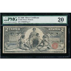 1896 $2 Silver Certificate PMG 20