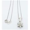 Image 2 : 14KT White Gold 0.25ctw Diamond Pendant with Chain