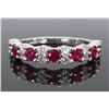 Image 2 : 14KT White Gold Ruby and Diamond Ring