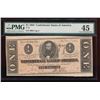 Image 1 : 1864 $1 Confederate States of America Note PMG 45