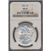 Image 1 : 1886 $1 Morgan Silver Dollar Coin NGC MS65