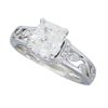 Image 2 : 18KT White Gold 1.37ctw Diamond Ring