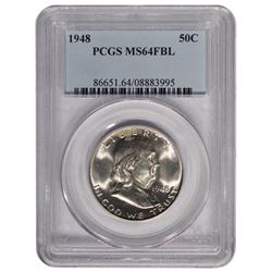 1948 Franklin Half Dollar Coin PCGS MS64FBL